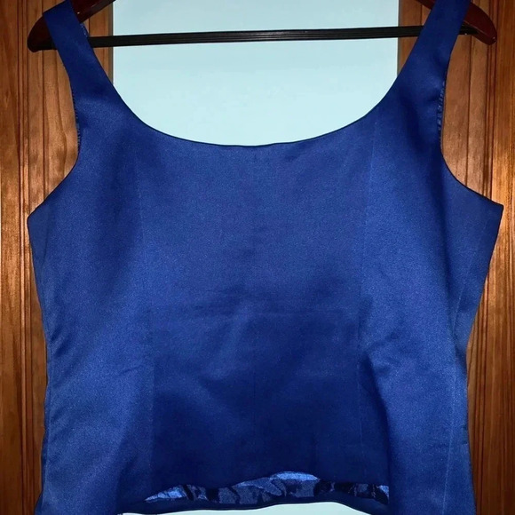 💥5/$10💥 Z Studio Blue Beaded Tank & Jacket Two-Piece Set 12 - Picture 8 of 8